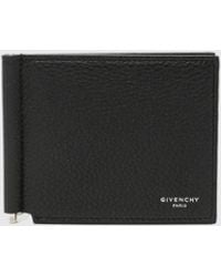 Givenchy - Bifold Grained Calfskin Wallet With Money Clip - Lyst