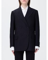 Fendi - Pinstripe Wool Blend Double-Breasted Blazer - Lyst