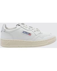 Autry - Medalist Low Smooth Calfskin Trainers With Carved Logo - Lyst