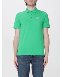EA7 - Cotton Polo Shirt With Logo - Lyst