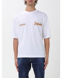 DSquared² - Baumwoll-T-Shirt Mit Slogan - Lyst