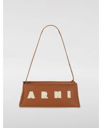 Marni - Sac À Épaule En Cuir De Veau Avec Logo - Lyst