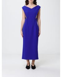 Jil Sander - Technical Crêpe Midi Dress - Lyst