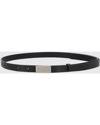 MM6 by Maison Margiela - Reversible Leather Belt With Numeric Logo Buckle - Lyst