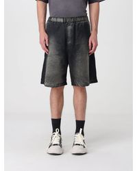 Maison Mihara Yasuhiro - Abstract Print Cotton Jogging Shorts With Distressed Effect - Lyst