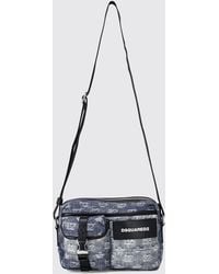 DSquared² - D2 Small Denim Crossbody Bag With Embroidered Logo - Lyst