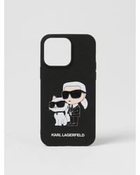 Karl Lagerfeld - Coveri Phone 14 Pro in pvc gommato con logo - Lyst
