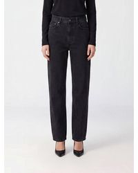 Anine Bing - Vaqueros Rectos De Tiro Alto Hugh En Denim Reciclado - Lyst