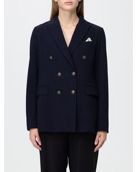 Circolo 1901 - Double-Breasted Cotton Blazer With Metallic Buttons - Lyst