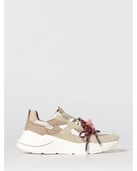Date - Suede And Linen Fuga Sneakers - Lyst