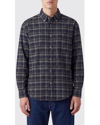 DUNST - Long-Sleeved Check Shirt With A Button-Down Collar - Lyst