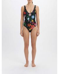 Gucci - Floral Print One Piece Swimsuit - Lyst