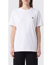 Vivienne Westwood - Cotton Crewneck T-Shirt With Iconic Orb Logo - Lyst