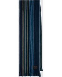 Paul Smith - Striped Wool Scarf With Fringed Edge - Lyst