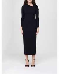 Emporio Armani - Viscose Blend Asymmetric Dress - Lyst