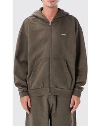 Obey - Relaxed Fit Cotton Hoodie With Zip And Embroidered Logo - Lyst