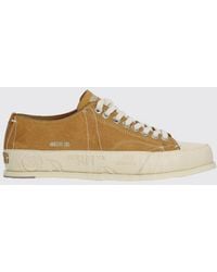 Premiata - Vince Calf Leather Low-Top Sneakers With Rubber Toe - Lyst
