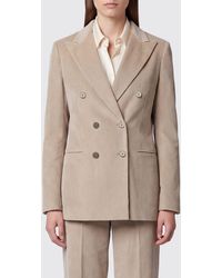 Lardini - Double-Breasted Velvet Blazer With Peak Lapels - Lyst