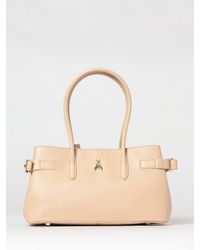 Patrizia Pepe - Calfskin Leather Shoulder Bag With Fly Logo And Double Handle - Lyst