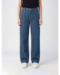 A.P.C. - Mid-Rise Wide Leg Jeans - Lyst