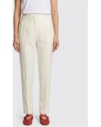 TOTEME - Straight Wool And Silk Trousers - Lyst