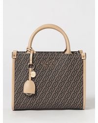 Liu Jo - Monogram Print Handbag With Double Handle And Adjustable Shoulder Strap - Lyst