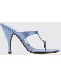 Herbert Levine - Kiss And Tell Satin Thong Mules With A High Stiletto Heel - Lyst