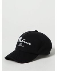 Balmain - Cappello da baseball in cotone con logo - Lyst