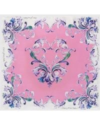 Versace Jeans Couture - Baroque Print Silk Foulard - Lyst