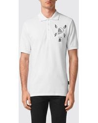 Philipp Plein - Slim Fit Cotton Polo Shirt With Skull Print And Logo - Lyst