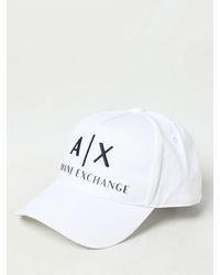 Armani Exchange - Cappello in cotone con logo ricamato - Lyst