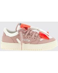 Off-White c/o Virgil Abloh - 3.0 Court Low Grained Leather And Canvas Sneakers - Lyst