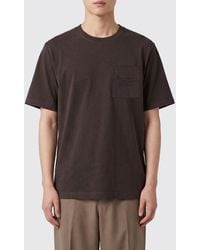 Maison Kitsuné - Maison Kitsun&Eacute Organic Cotton Crewneck T-Shirt With A Patch Pocket And Embroidered Logo - Lyst