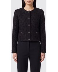 Liu Jo - Cropped Single-Breasted Wool Blend Blazer With Fringe Details - Lyst