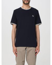 Fred Perry - T-shirt in cotone con logo - Lyst