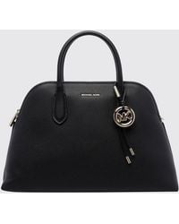 Michael Kors - Freddie Leather Handbag With Mk Monogram And Logo Charm - Lyst
