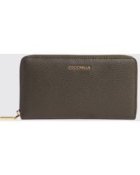 Coccinelle - Metallic Soft Grained Leather Continental Wallet - Lyst
