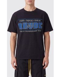 Rhude - Graphic Print Cotton T-Shirt With Logo - Lyst