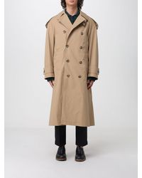 Ami Paris - Relaxed Fit Double-Breasted Cotton Trench Coat - Lyst