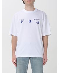 Off-White c/o Virgil Abloh - Relaxed Fit Cotton T-Shirt With Graphic Print And Rear Arrow Logo - Lyst