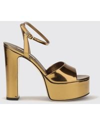Casadei - Patty Interstellar Patent Leather High-Heeled Platform Sandals - Lyst