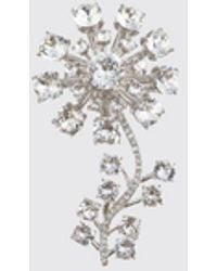 Self-Portrait - Crystal Flower Brooch - Lyst
