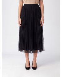 Fabiana Filippi - Pleated Crêpe Midi Skirt With A High Elasticated Waist - Lyst