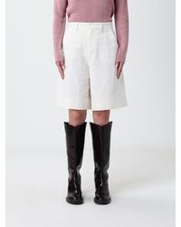 Max Mara - Cotton And Linen Shorts - Lyst