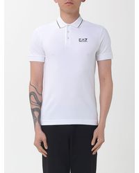 EA7 - Cotton Polo Shirt With Logo - Lyst