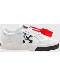 Off-White c/o Virgil Abloh - Vulcanized Low-Top Leather Sneakers With Contrasting Arrow Logo - Lyst