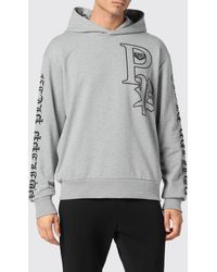 Philipp Plein - Cotton Hoodie With Contrasting Logo - Lyst