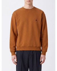 Celine - Triomphe Logo Contrast-Embroidered Cotton Crewneck Sweatshirt - Lyst