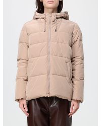 Pinko - Eleodoro Cropped Quilted Nylon Puffer Jacket With Hood And Love Birds Logo - Lyst