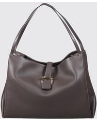 Ferragamo - Calf Leather Tote Shoulder Bag - Lyst